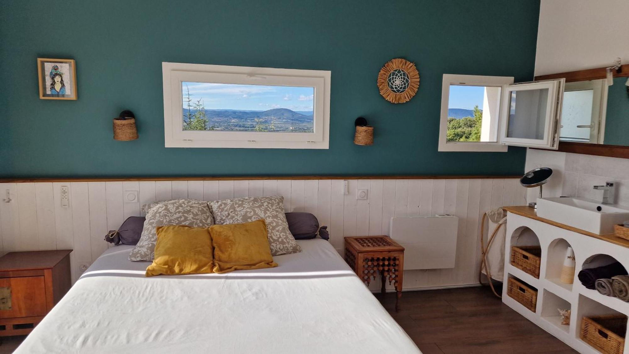 Reve D'Escapade Chambre Avec Vue Sublime Sur Les Cevennes Ardechoises Barjac  Exterior foto