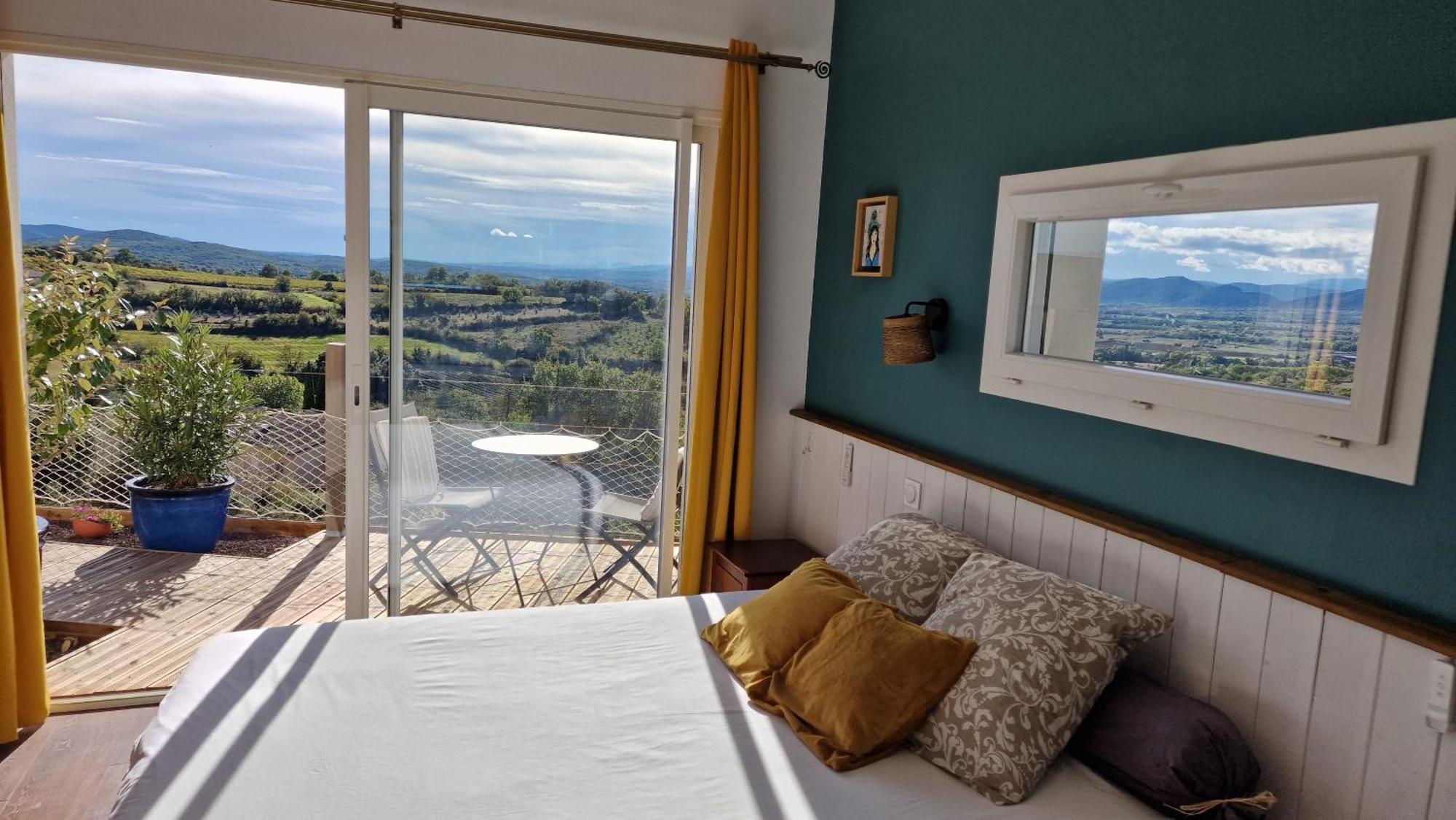 Reve D'Escapade Chambre Avec Vue Sublime Sur Les Cevennes Ardechoises Barjac  Exterior foto